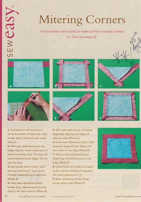 Help Mitered Corners For Borders Sewing Mitered Corners Sewing