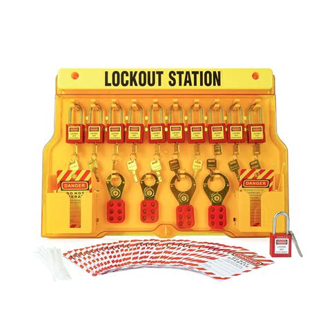 Boviisky Lockout Tagout Station Comes With Padlocks Hasps