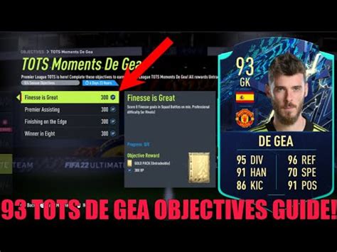 How To Complete De Gea Objectives Fast Rated Tots Moments David