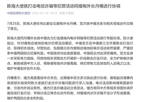 中泰缅老四国警方联合行动！打击赌诈、人口贩运、绑架、非法拘禁 每经网