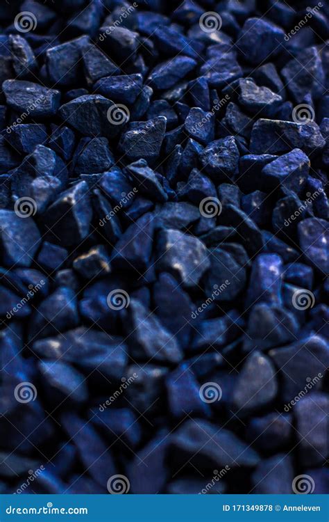 Dark Blue Stone Pebbles As Abstract Background Texture Landscape