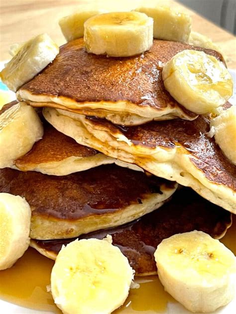 Bisquick Banana Pancakes Eggless Easy Quick Pancakes For Breakfast