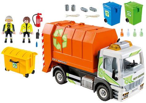 Playmobil City Life Pas Cher Camion De Recyclage Des Ordures