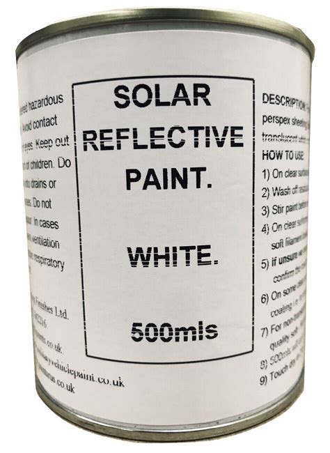 500ml Solar Reflective Paint Polycarbonate Glass Conservatory Shading