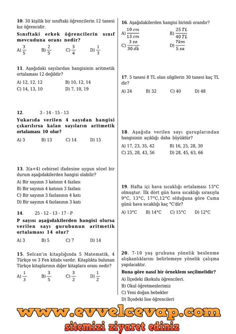 6 Sınıf Matematik 2 Dönem 1 Yazılı Soruları 2018 2019