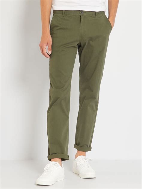 Pantalón chino recto L32 KAKI Kiabi 15 00