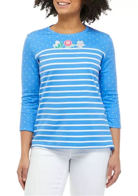 Kim Rogers® Womens Perfectly Soft Crew Neck Graphic T Shirt Belk