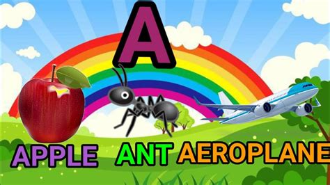 A For Apple Ant Aeroplane B For Bat Ball Banana A For Apple To Z For