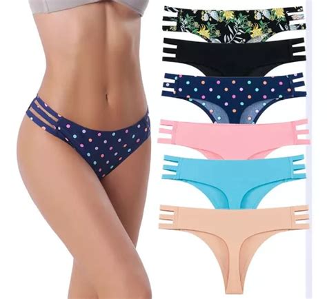 Set 6 Piezas Braga De Bikini Sin Costuras Para Mujer Cuotas sin interés