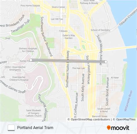 Ruta Portland Aerial Tram Horarios Paradas Y Mapas Marquam Hill