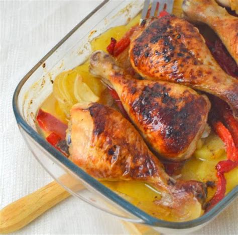 Muslos De Pollo Al Horno Con Patatas Comparterecetas