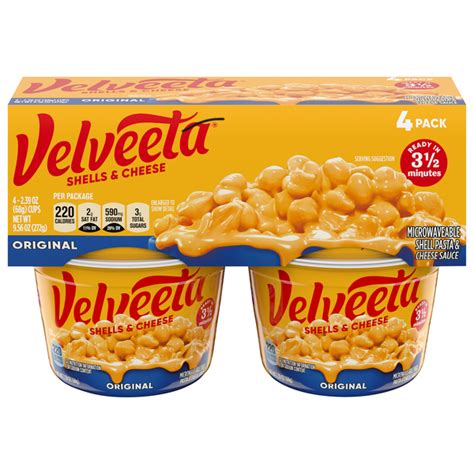 Save on Velveeta Shells & Cheese Dinner Original Microwaveable Cup - 4 ct Order Online Delivery ...