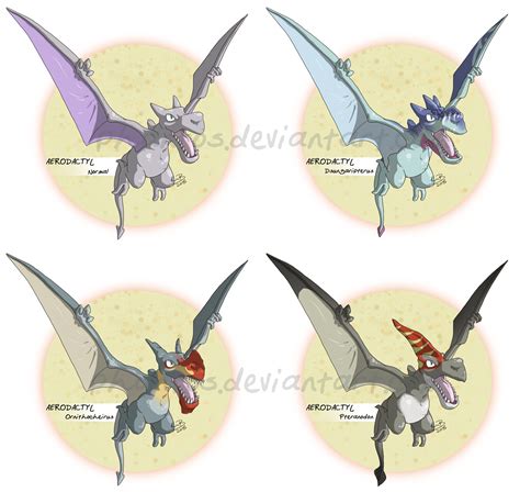 Aerodactyl Variants By Phantos On Deviantart