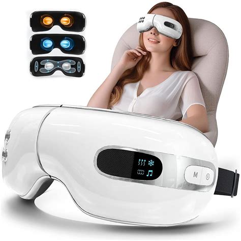 Heating And Cooling Eye Massager Bluetooth Airbag Pressure Massage Olahealth