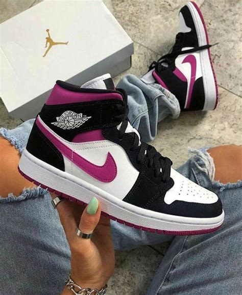 Nike Air Jordan 1 Mid Fuchsia Pink Cactus Flower Women Shoes Sz 11