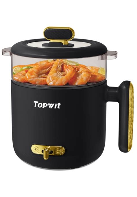 Amazon Topwit Hot Pot Electric With Steamer L Multifunctional Electric Pot Non Stick