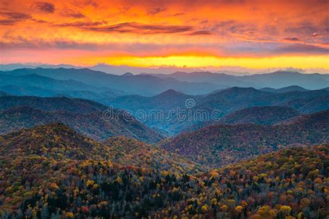 North Carolina Blue Ridge Parkway Mountains Sunset Scenic Landscape ...