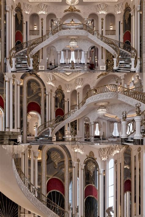 تصميم مدخل قصر كلاسيك Classical Fantasy Palace Entrance Hall Palace