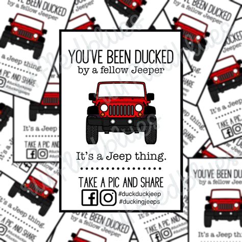 Jeep Wrangler Free Printable Duck Duck Jeep Tags Printable Word ...