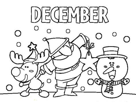 20 Free December Coloring Pages Printable