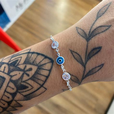 Pulseira de Prata Olho Grego Zircônia Di Bali Jóias