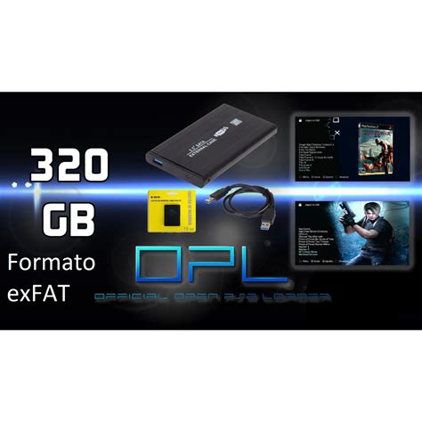 HD EXTERNO 320GB PARA PS2 LOTADO DE JOGOS MEMORY CARD OPL