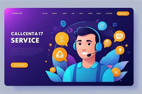 Premium Photo Customer Service 247 Call Center Landing Page Online