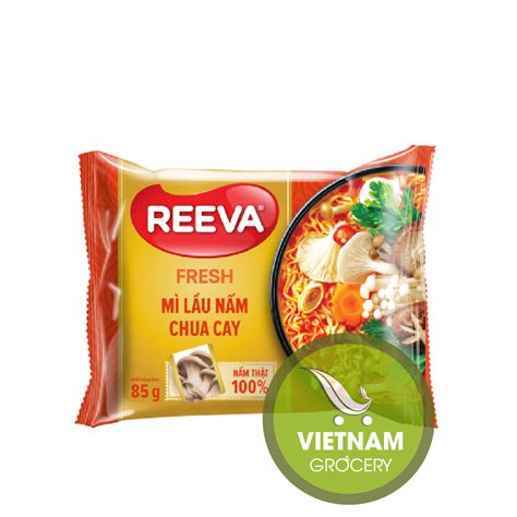 Reeva Fresh Hot And Sour Mushroom Hotpot Flavor Instant Noodle