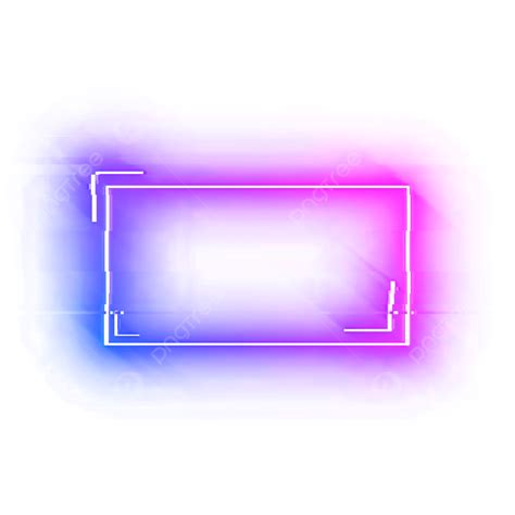 Blue Purple Neon Border Square Neon Neon Border Border Png