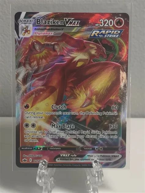 BLAZIKEN VMAX CARD Chilling Reign 021 198 Full Art Pokemon Rapid Strike