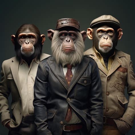 Premium Photo Animals Wearing Human Clothes