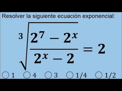 2447 Ejercicio resuelto sobre ecuación exponencial y potencias de dos