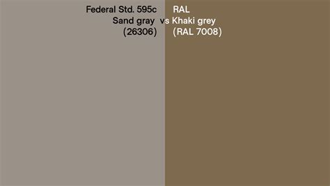 Federal Std 595c Sand Gray 26306 Vs Ral Khaki Grey Ral 7008 Side