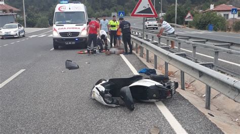 Muğla da bariyerlere çarpan motosikletin sürücüsü öldü