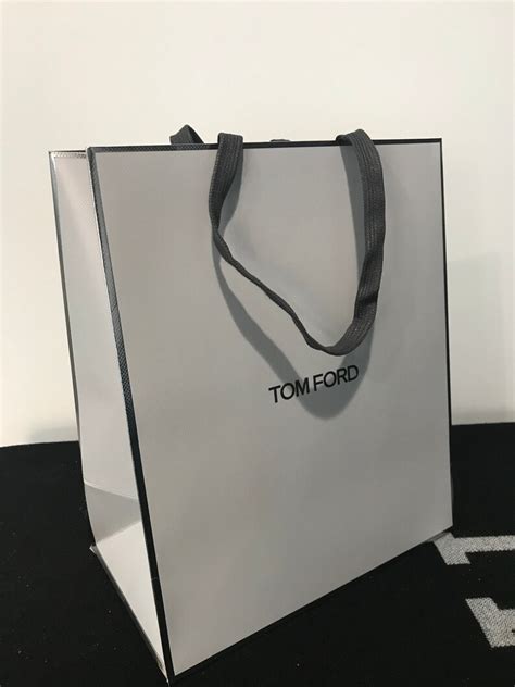 Tom Ford Graysilver Paper Shopping Bag Size 10x12x6 New Etsy