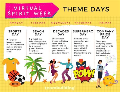 Fun Virtual Spirit Week Ideas Games Activities For Work Spirit