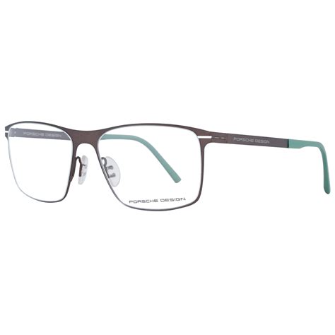 Porsche Design Glasses Mens Rectangle Brown Optical Frames P8256 A 55mm Eyeglasses