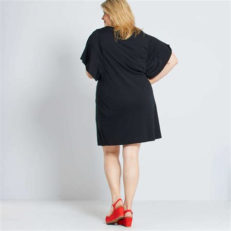 Robe T Shirt Grande Taille Femme Noir Kiabi