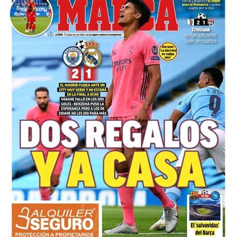 La Portada Del Diario Marca 08 08 2020