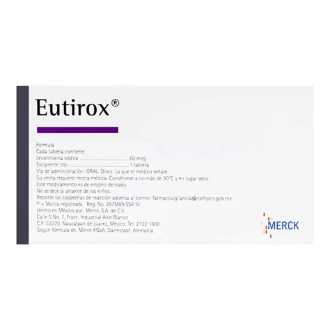 Eutirox 50 Mcg Con 50 Tabletas Compra En Prixz