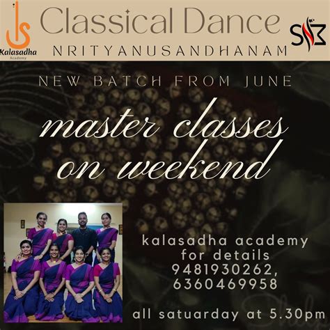 Classical Dance Master Classes Starting June 2024