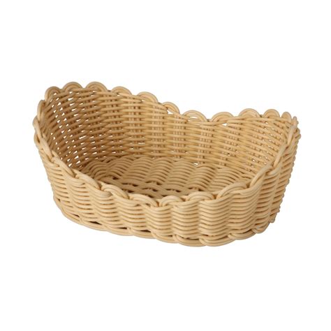 Heavy Duty Polypropylene Rattan Basket 23x13x8 5cm Beige C06 Series