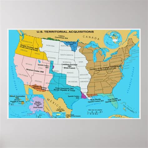 Territorial Acquisitions of the United States Poster | Zazzle.com