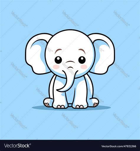 Cute Elephant Cartoon Royalty Free Vector Image