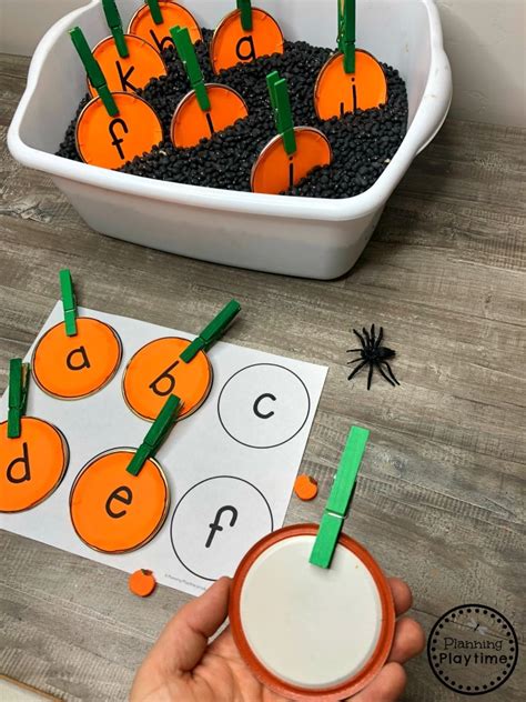 Pumpkin Sensory Bin Planning Playtime