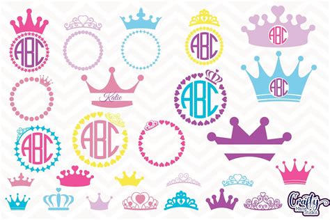 Crown Svg Files Princess Svg Princess Crown Svg Svg Crown Monogram