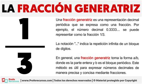 Qué es la Fracción Generatriz