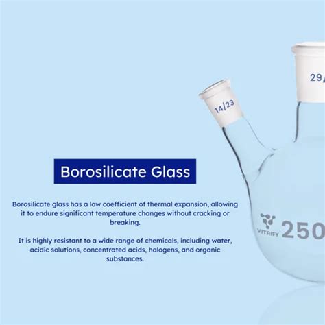 Vitrify Borosilicate Glass Round Bottom Flask 3 Neck Angular For