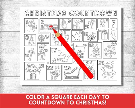 Christmas Countdown, Advent Calendar, Advent Calendar for Kids ...