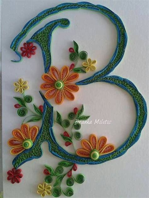 Quilling Letter Bquillingquilling Wall By Bmileticquilling Quilling